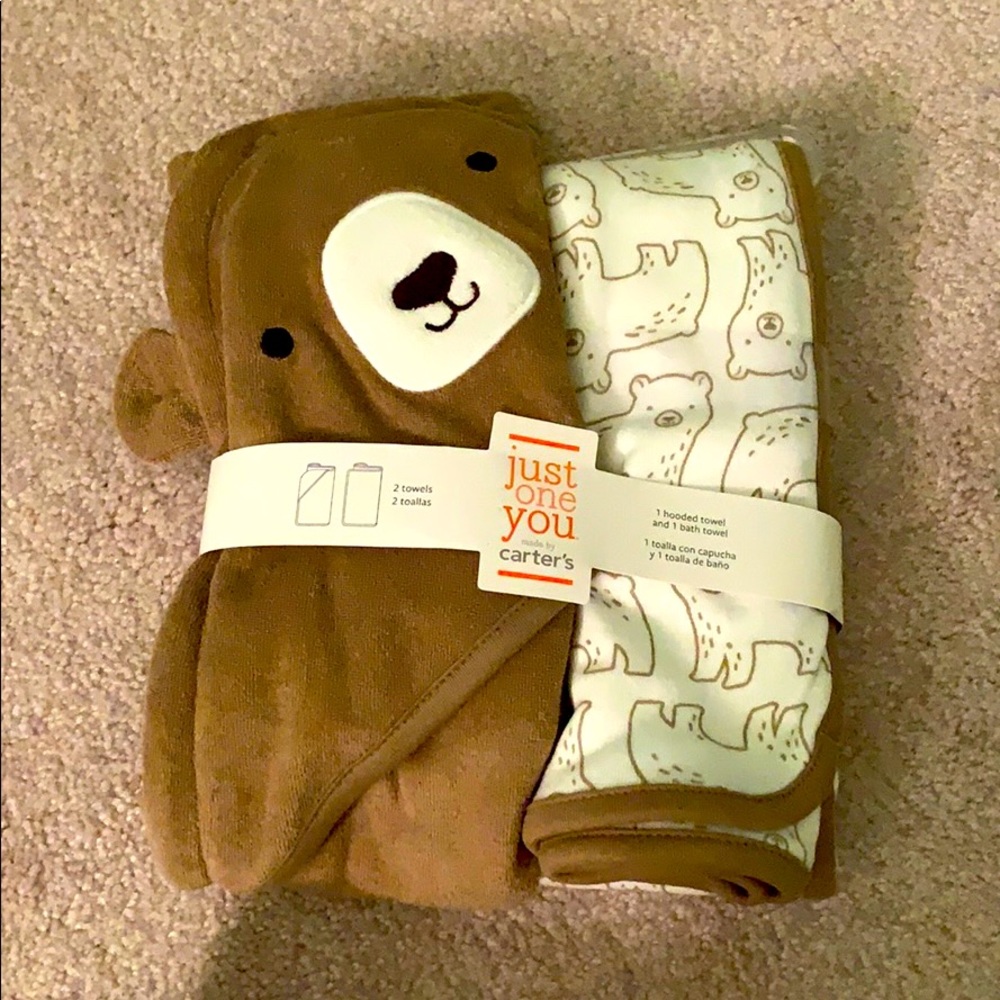 2 Pack Infant Bath Towels